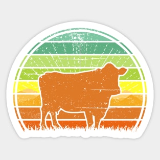 Cow Mountain Sunset Sticker